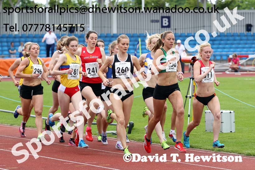 Senior and under-20 womens 1500 metres, Northern Senior and Under-20 Champs., Sport City, Manchester. Photo: David T. Hewitson/Sports for All Pics